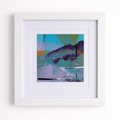 Mountain Light - Serene Coastal Landscape Art Print (12x12cm)