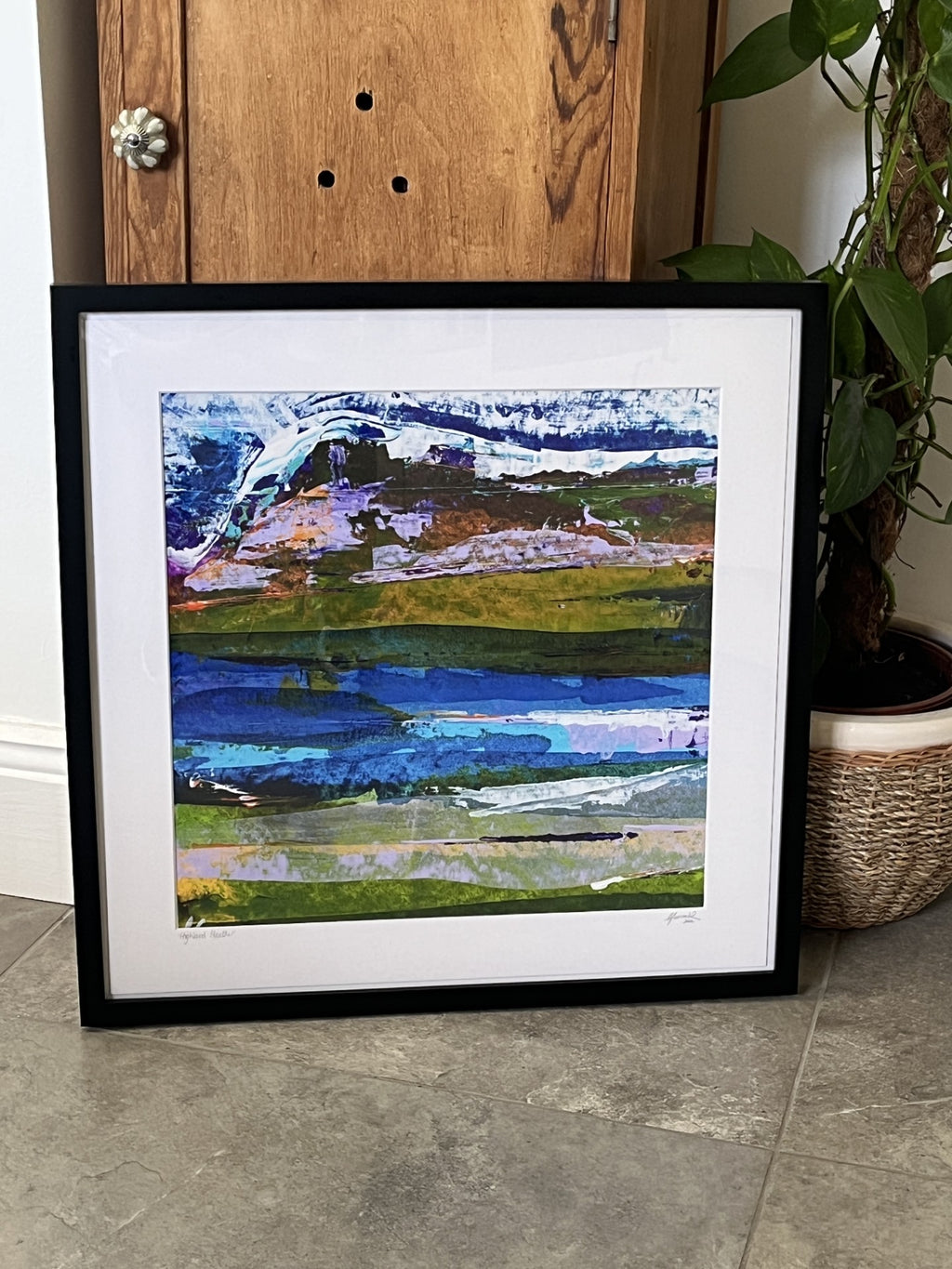 Highland Heather Giclee Fine Art Print 25x25cm