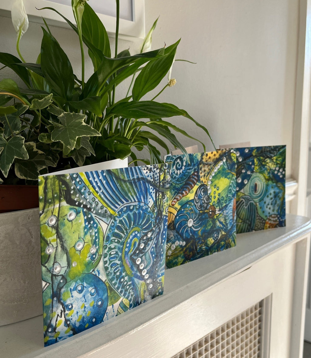 Hand Finished Greeting Cards - Pack of 5