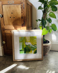 Leaf Lines - Nature-Inspired Abstract Giclee Fine Art Print (25cm x 25cm)