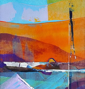 Distant Tides Trio — Tranquil Mooring, Safe Harbour & Mountain Light (Framed)