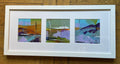 Distant Tides Trio — Tranquil Mooring, Safe Harbour & Mountain Light (Framed)