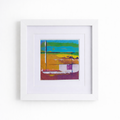 Single Mast - Vibrant Abstract Giclee Fine Art Print (12x12cm)