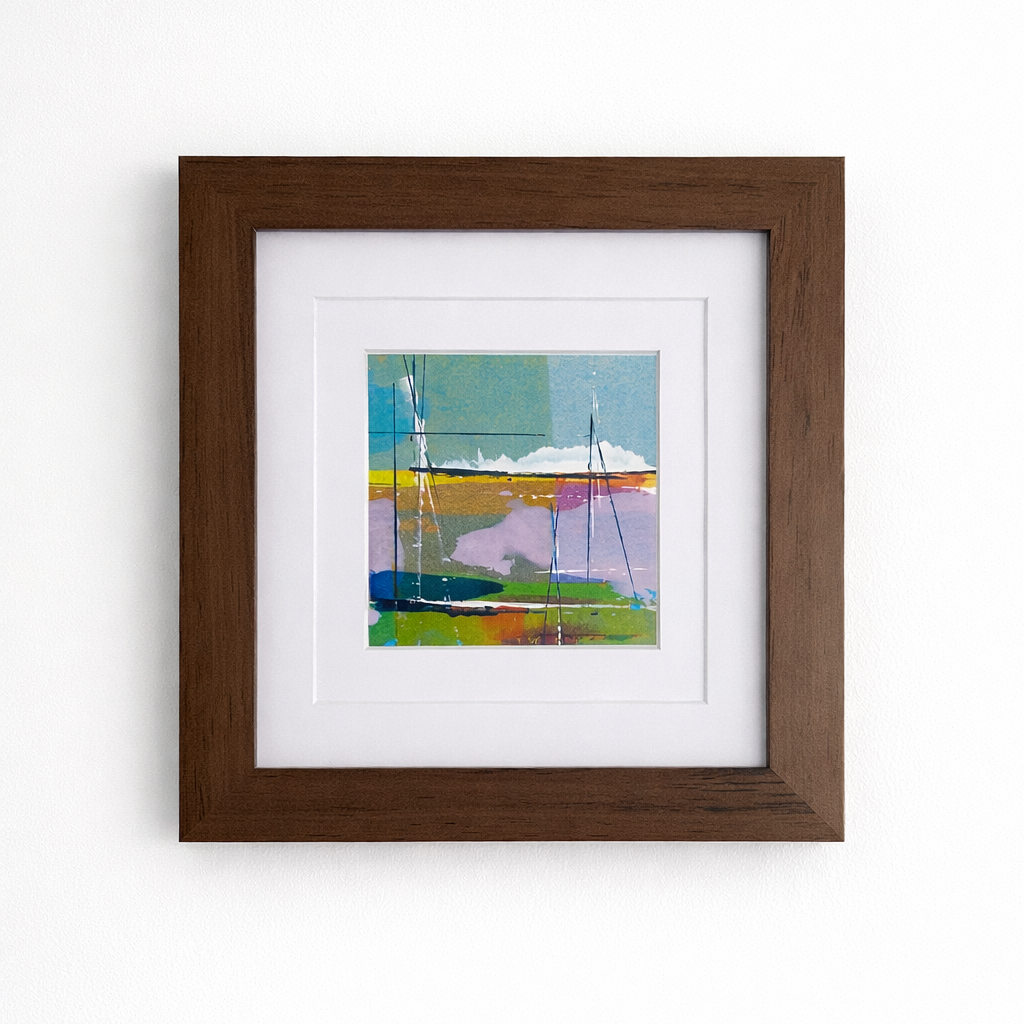 Safe Harbour - Calming Landscape Art Print (12x12cm)