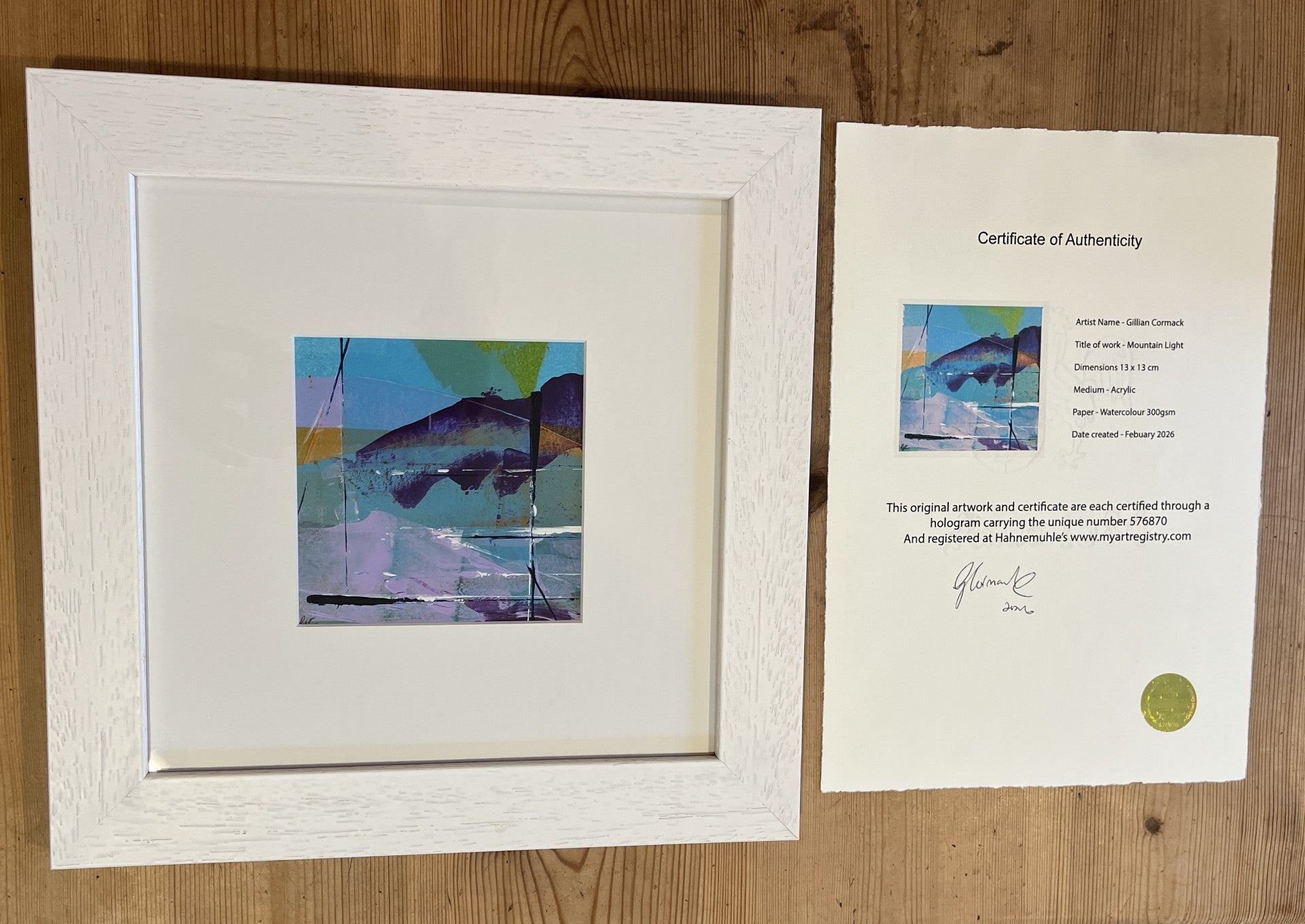 Mountain Light - Original Acrylic Artwork - Framed