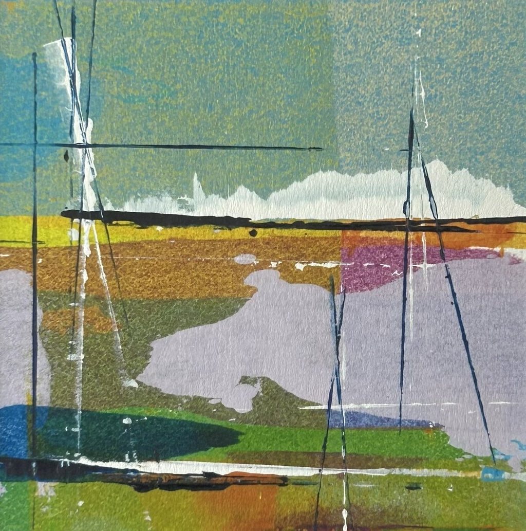 Safe Harbour - Calming Landscape Art Print (12x12cm)