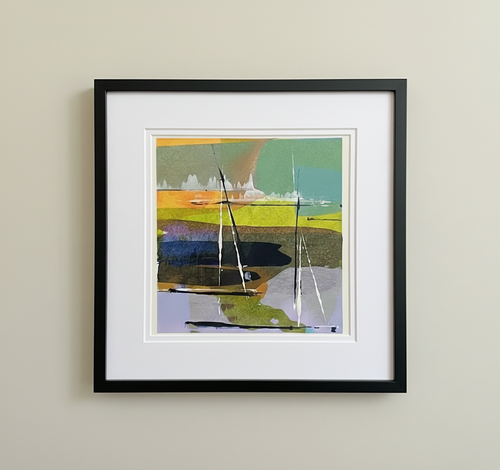 Evening Drift - Striking Colourful Abstract Art Print (12x12cm)