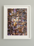Umber Layers 2 - Architectural Geometric Abstract Art Print A3 (25x35cm)