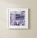 Lavender Lines - Soft Layered Abstract Art Print (25cm x 25cm)