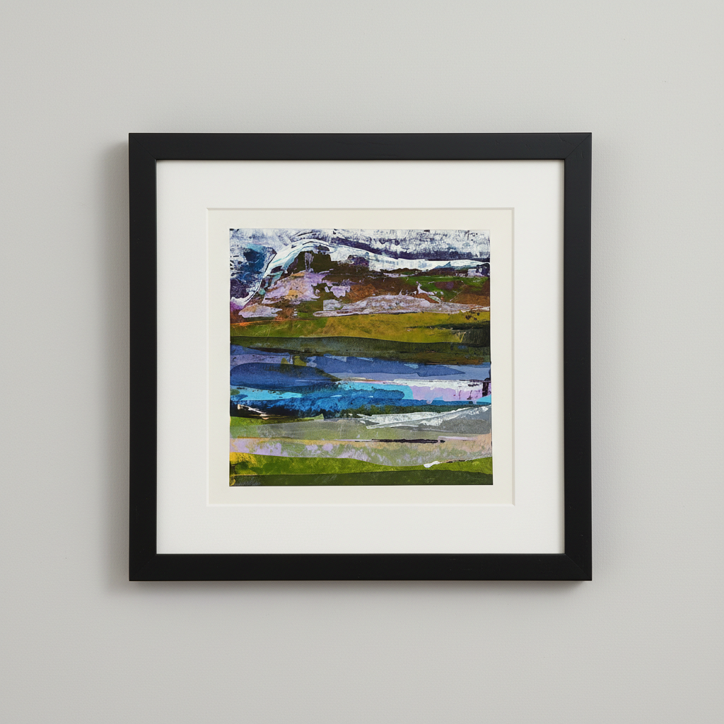 Highland Heather Textured Art Print 25x25cm