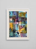 Prismatic Layers - Vibrant Geometric Abstract Art Print A3 (25x35cm)