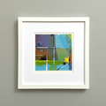 Summer 1 - Vibrant Geometric Abstract Art Print (12x12cm)